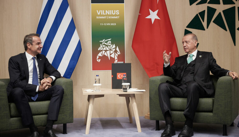 Μητσοτάκης - Ερντογάν © Γραφείο Τύπου Πρωθυπουργού