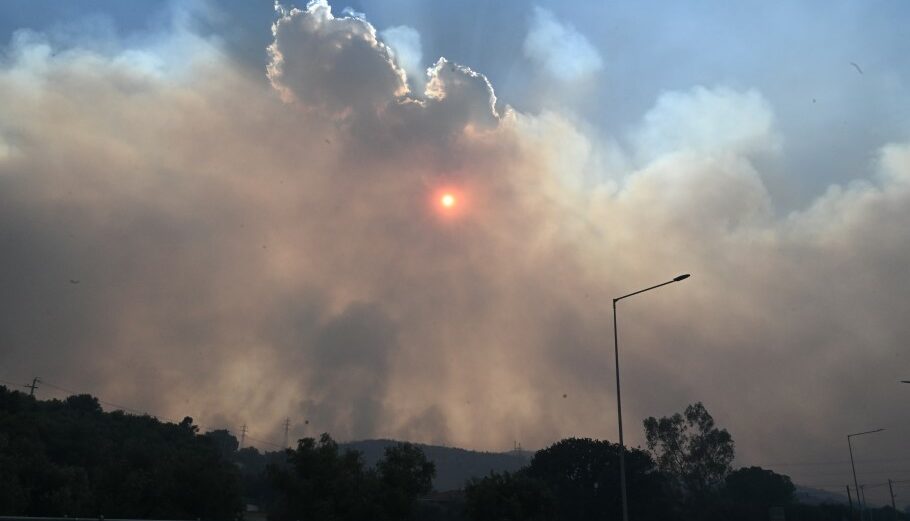 Πυρκαγιά στον Ασπρόπυργο © EUROKINISSI/ΤΑΤΙΑΝΑ ΜΠΟΛΑΡΗ