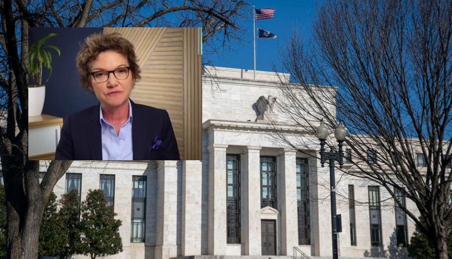 Η αξιωματούχος της Fed, Μέρι Ντέιλι © EPA/YouTube (screenshot)