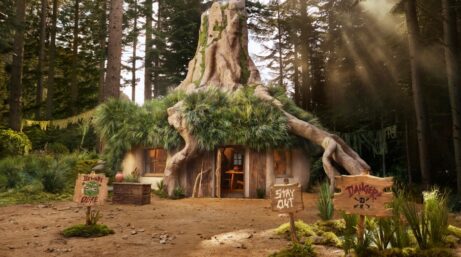 To σπίτι του Σρεκ νοικιάζεται @ https://news.airbnb.com/spend-the-night-in-shreks-swamp-now-on-airbnb/