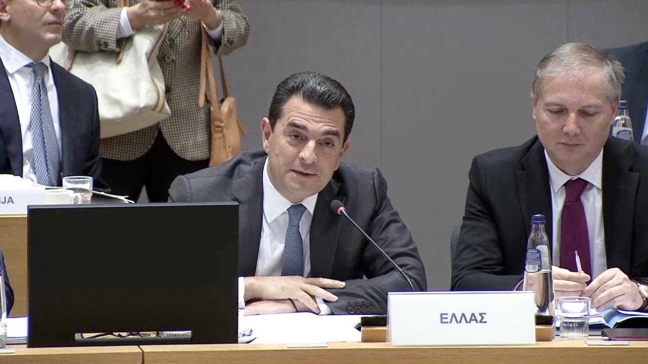 O Κώστας Σκρέκας στο Συμβούλιο Ανταγωνιστικότητας της Ε.Ε © ΔΤ