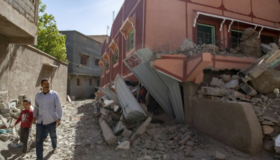 Φονικός σεισμός στο Μαρόκο © EPA/JALAL MORCHIDI