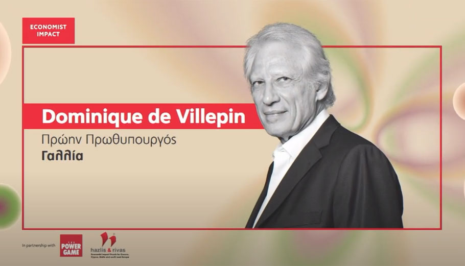 Ο πρώην πρωθυπουργός της Γαλλίας, Dominique de Villepin © Economist Impact / PowerGame.gr