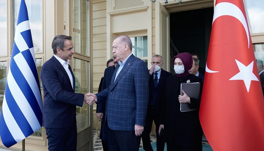 Συνάντηση του πρωθυπουργού, Κυριάκου Μητσοτάκη με τον πρόεδρο της Τουρκίας, Ρετζέπ Ταγίπ Ερντογάν στην Κωνσταντινούπολη @ ΗΜΗΤΡΗΣ ΠΑΠΑΜΗΤΣΟΣ/ΓΡΑΦΕΙΟ ΤΥΠΟΥ ΠΡΩΘΥΠΟΥΡΓΟΥ/EUROKINISSI)