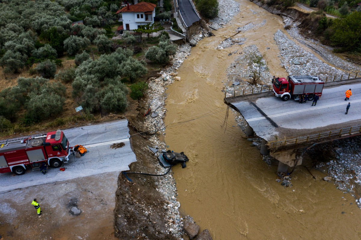 Καταστροφές στον Βόλο από την κακοκαιρία © Eurokinissi