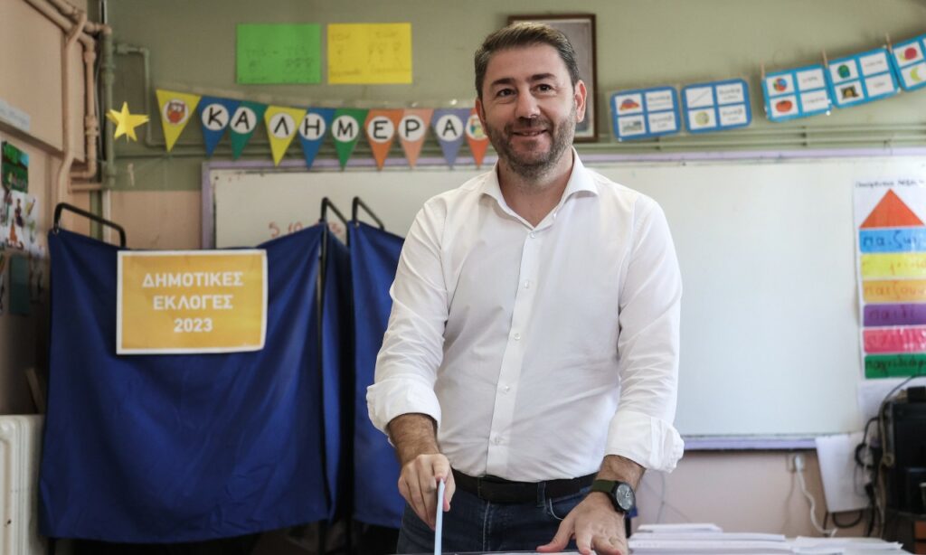 Ηράκλειο: Ψήφισε ο Νίκος Ανδρουλάκης