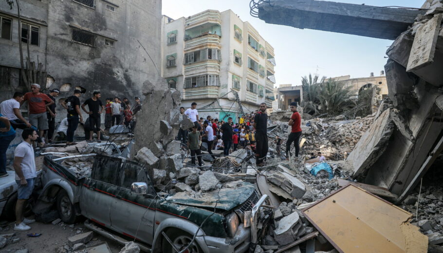 Καταστροφές στη Γάζα © EPA/MOHAMMED SABER