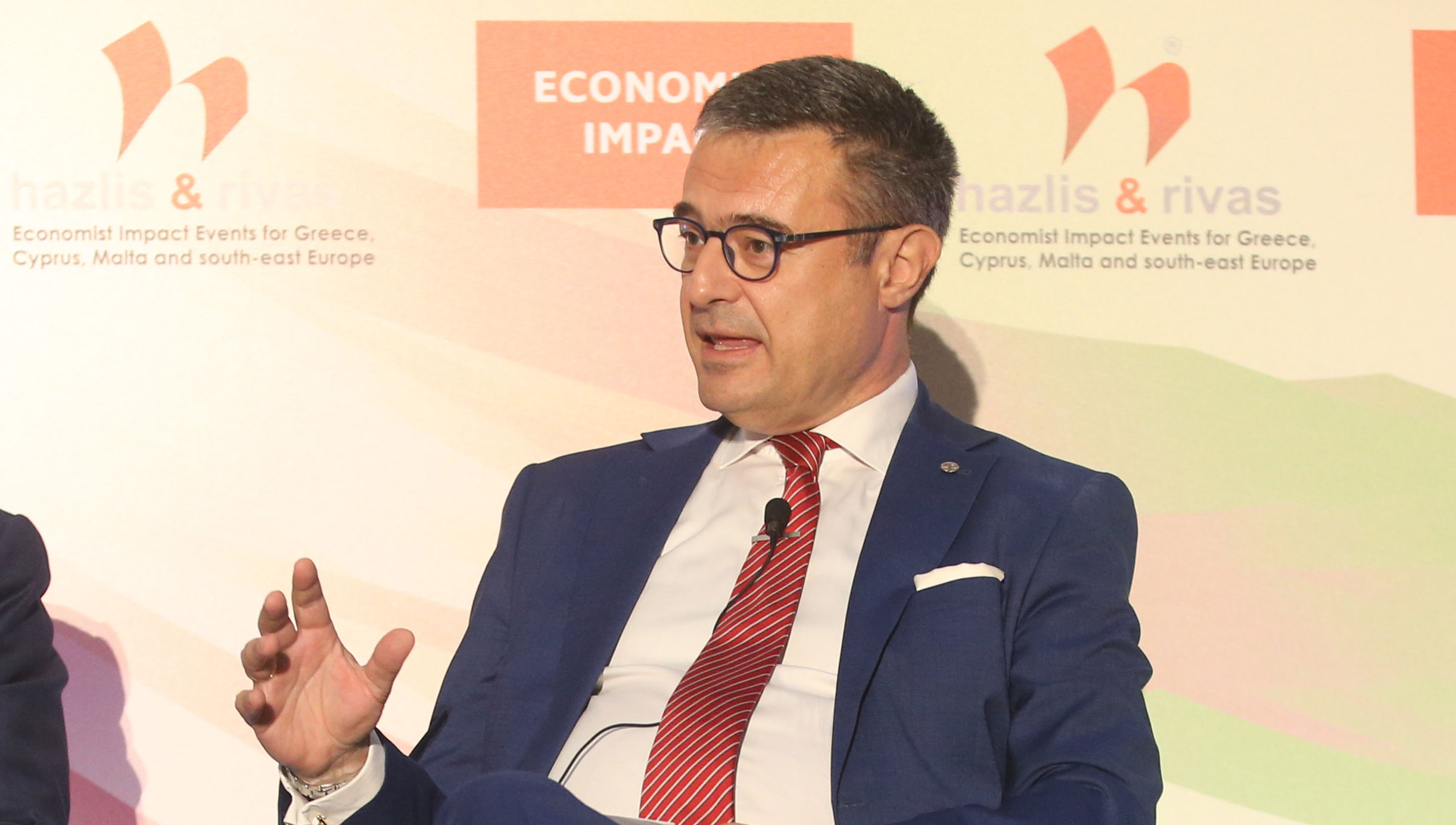 Σπύρος Κιαρτζής, διευθυντής νέων τεχνολογιών & εναλλακτικών πηγών ενέργειας της HELLENiQ ENERGY Group © The Economist Impact Events