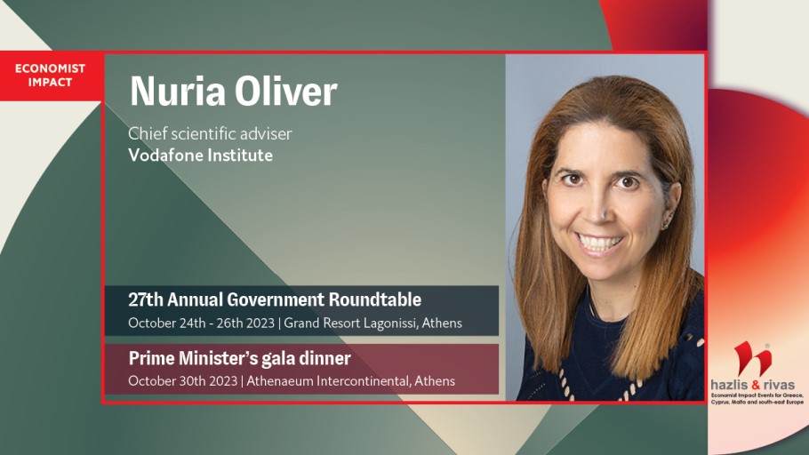 H Nuria Oliver στο συνέδριο του Economist © ΔΤ/Vodafone