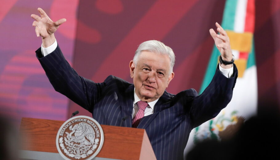 Ο Πρόεδρος του Μεξικού, Αντρέ Μανουέλ Λόπεζ Ομπραδόρ © EPA/ISAAC ESQUIVEL
