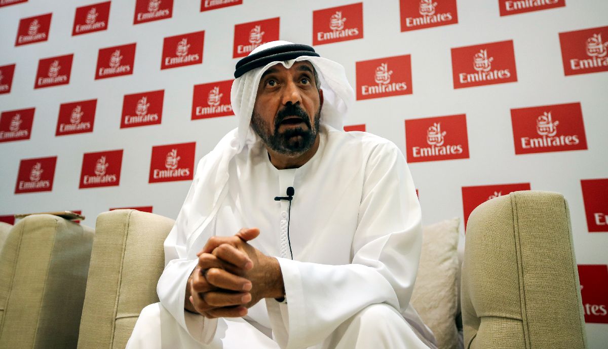 Ο Σεΐχης Ahmed bin Saeed Al Maktoum και επικεφαλής του ομίλου Emirates © EPA/ALI HAIDER