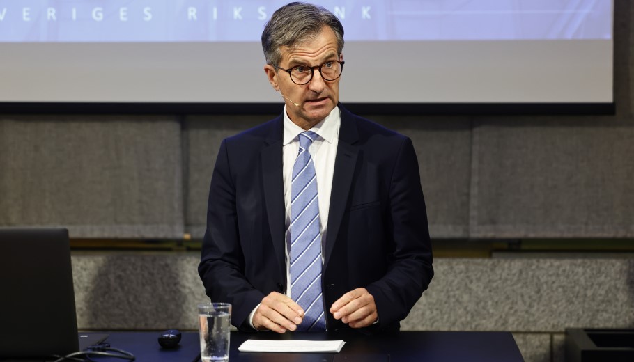 Έρικ Θέντεν, επικεφαλής της Κεντρικής Τράπεζας της Σουηδίας © EPA/ Stefan Jerrevang