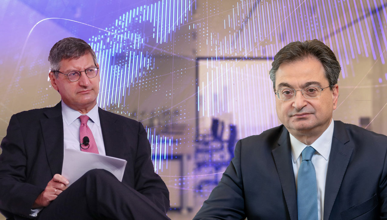 Οι CEOs της Εθνικής Τράπεζας και Eurobank, κ.κ. Παύλος Μυλωνάς και Φωκίων Καραβίας © ΕΤΕ / Eurobank / 123rf / PowerGame.gr