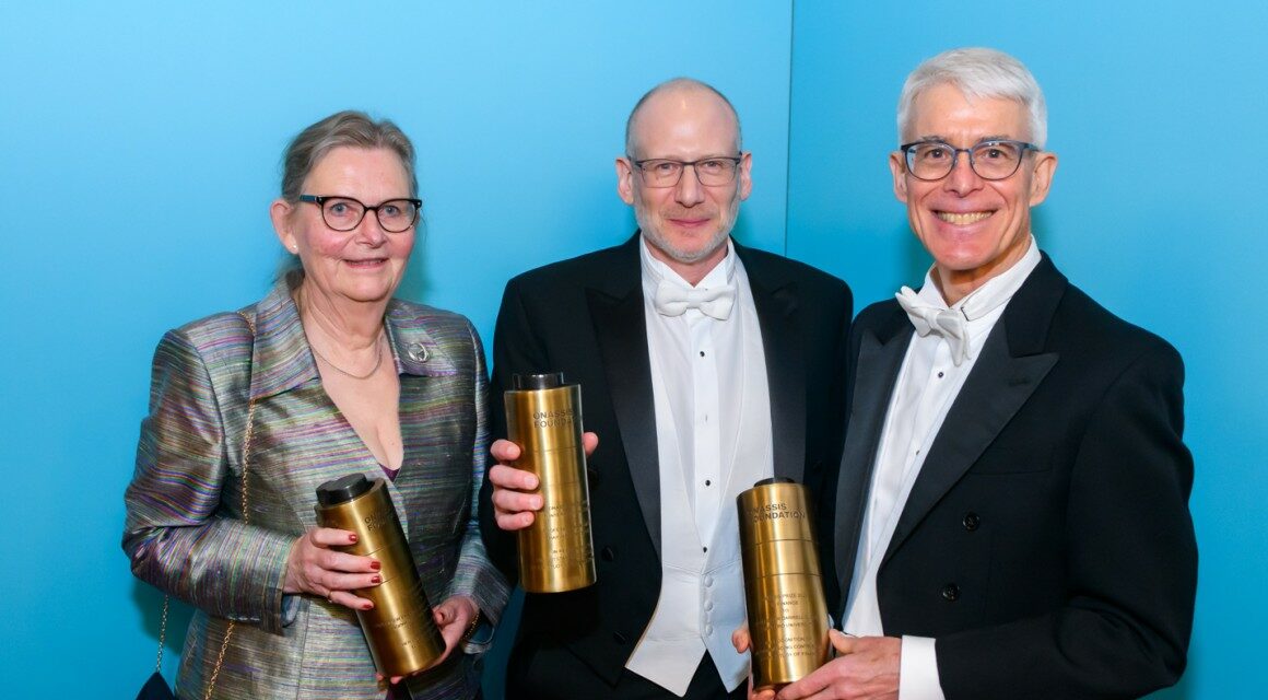 Οι βραβευθέντες ακαδημαϊκοί των Βραβείων Ωνάση 2023 Siri Pettersen Strandenes, Marc Melitz και Darrell Duffie © ΔΤ / Karen Hatch