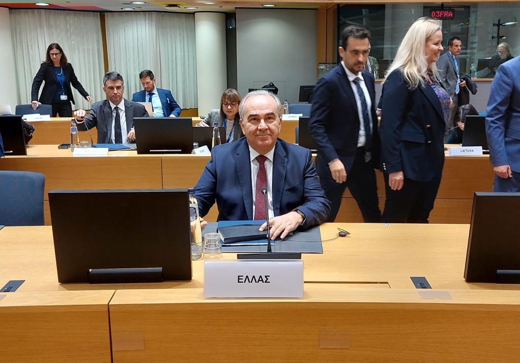 Ο Αναπληρωτής Υπουργός Εθνικής Οικονομίας και Οικονομικών, Νίκος Παπαθανάσης στο Συμβούλιο Γενικών Υποθέσεων της Ε.Ε. © ΔΤ