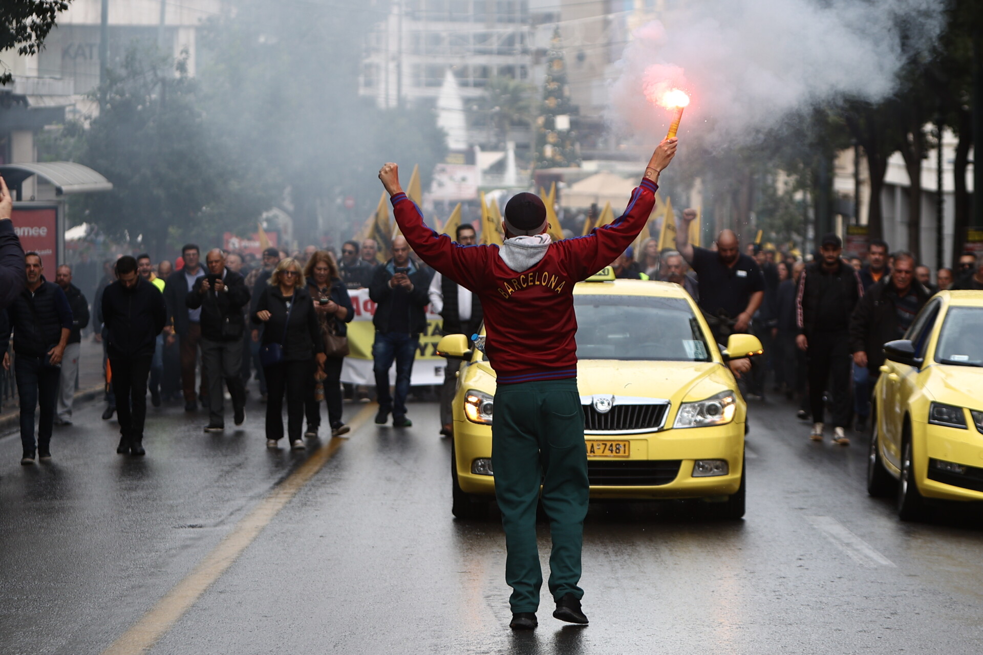 Από προηγούμενη απεργιακή συγκέντρωση οδηγών ταξί © ΒΑΣΙΛΗΣ ΡΕΜΠΑΠΗΣ/EUROKINISSI