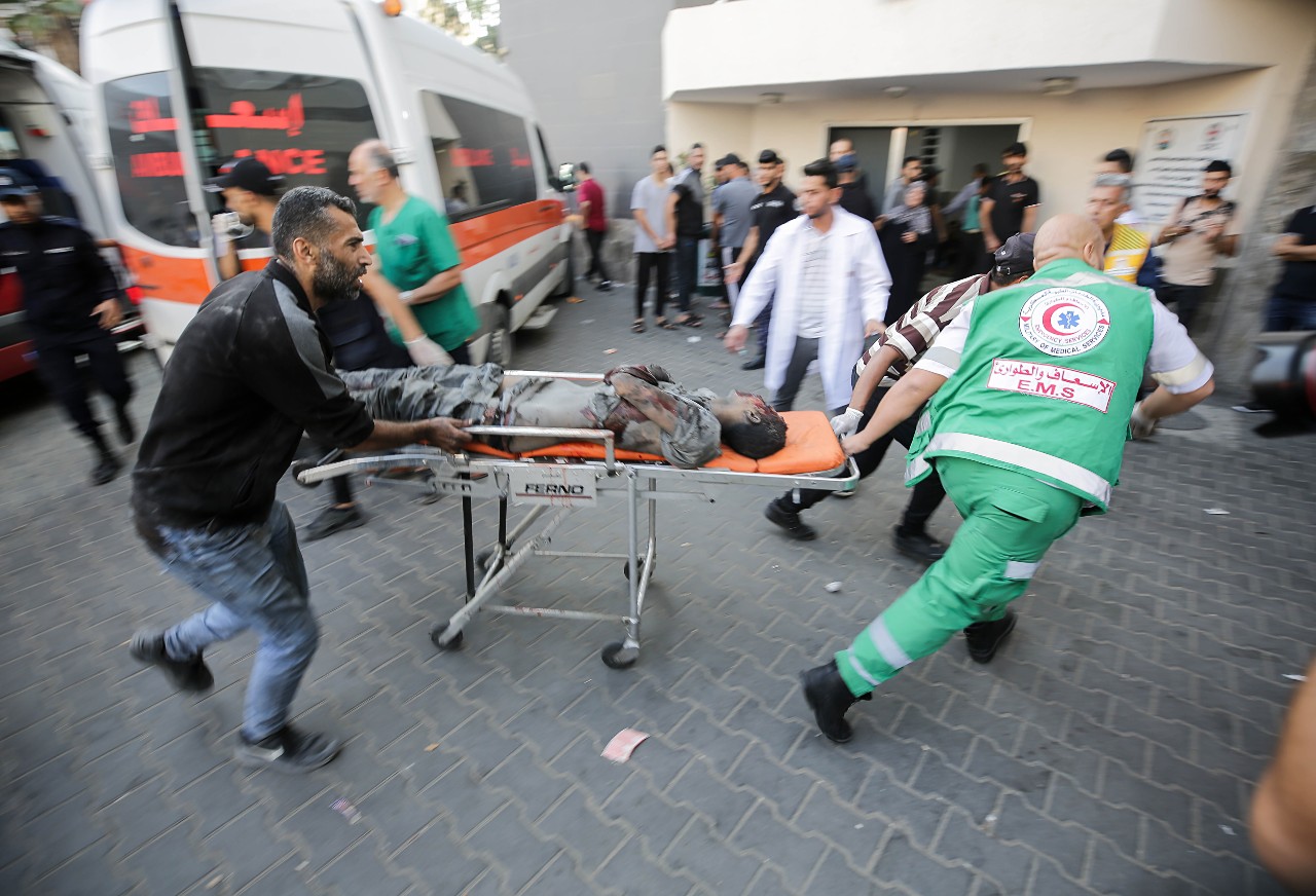Το νοσοκομείο Αλ Σίφα στη Γάζα © EPA/HAITHAM IMAD