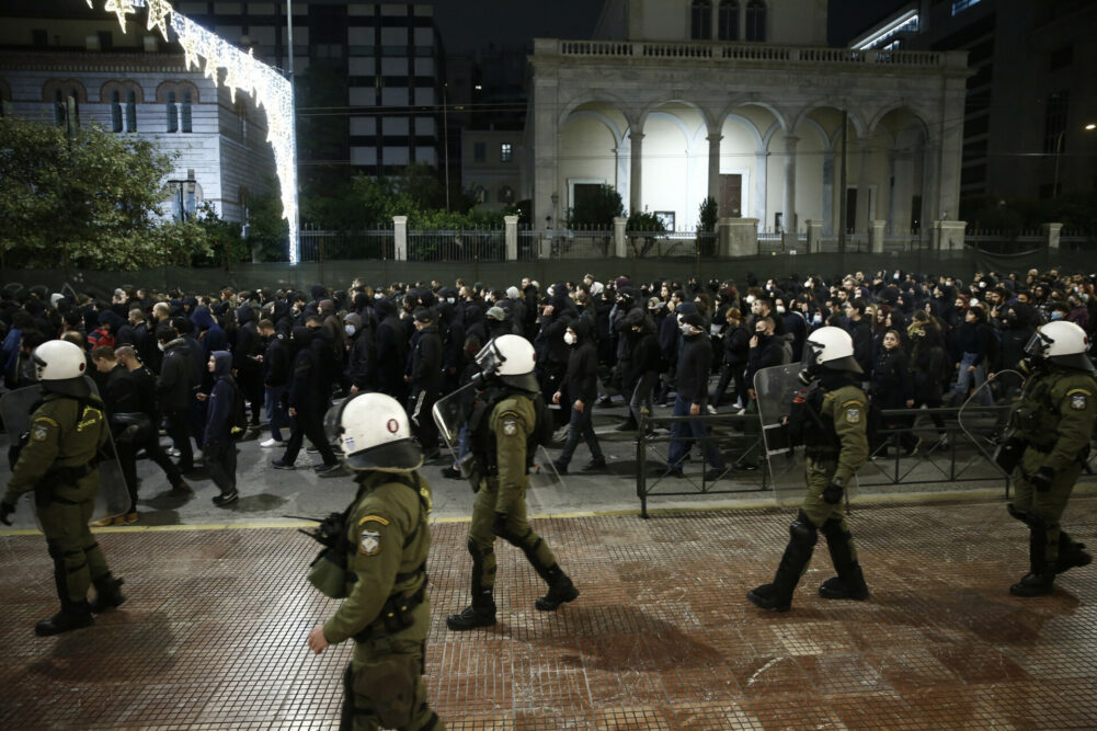 Συγκέντρωση για την επέτειο της δολοφονίας του Αλέξανδρου Γρηγορόπουλου © ΑΠΕ-ΜΠΕ/ΑΠΕ-ΜΠΕ/ΓΙΑΝΝΗΣ ΚΟΛΕΣΙΔΗΣ