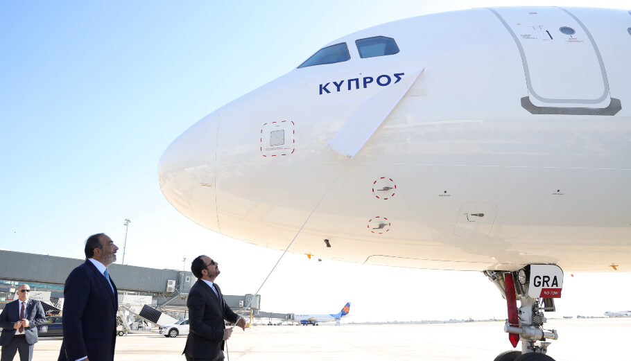 Από την ονοματοδοσία στο πρώτο AIRBUS A321neo της SKY express από τον Πρόεδρο της Κύπρου Νίκο Χριστοδουλίδη©ΔΤ