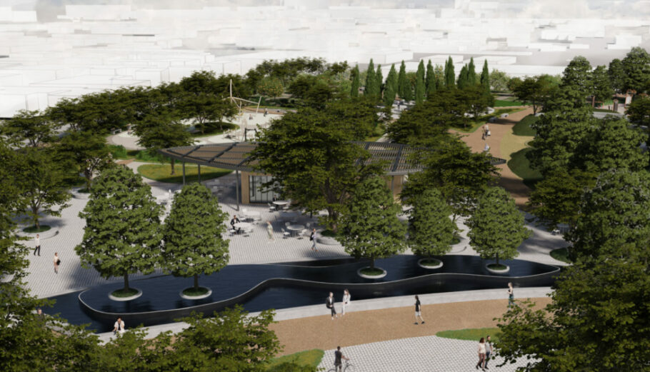Το πάρκο που θα δημιουργηθεί στον Βοτανικό στο πλαίσιο της Διπλής Ανάπλασης © Δήμος Αθηναίων
