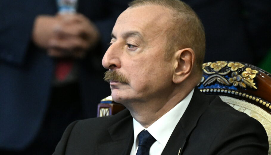 ο πρόεδρος του Αζερμπαϊτζάν, Ιλχάμ Αλίγιεφ © EPA/PAVEL BEDNYAKOV / SPUTNIK / KREMLIN POOL MANDATORY CREDIT