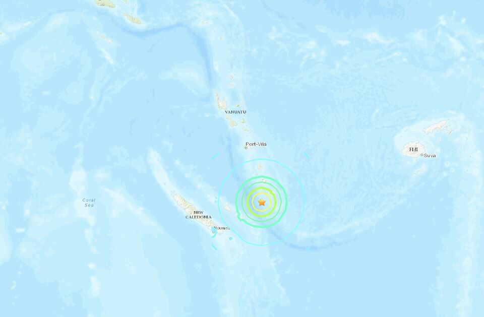 Σεισμός στο Βανουάτου © USGS