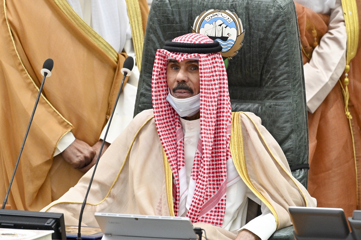 Ο εμίρης του Κουβέιτ σεΐχης Ναουάφ αλ Άχμαντ Αλ Σαμπάχ © EPA/NOUFAL IBRAHIM