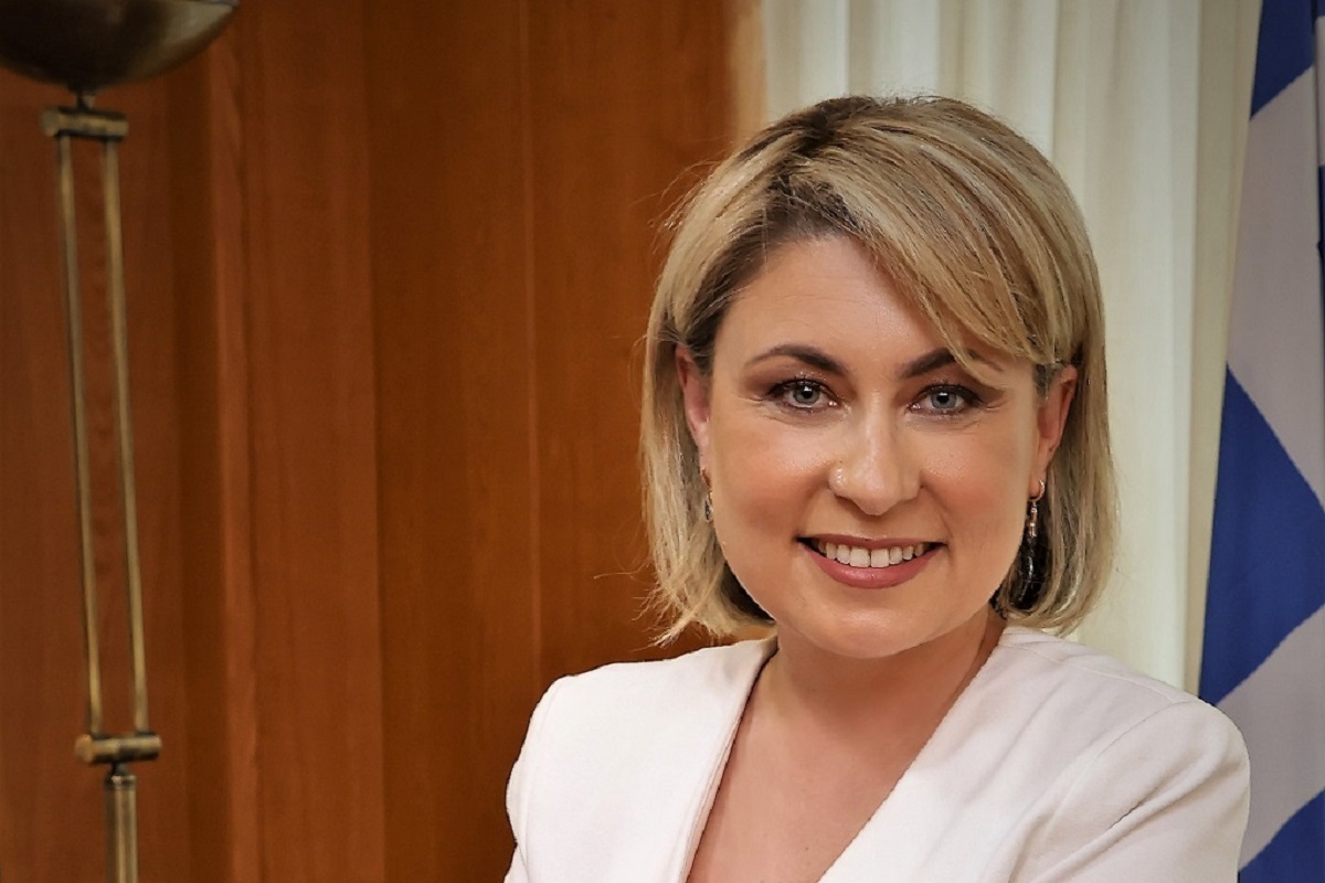 Η Χριστίνα Αλεξοπούλου © υπουργείο Υποδομών και Μεταφορών