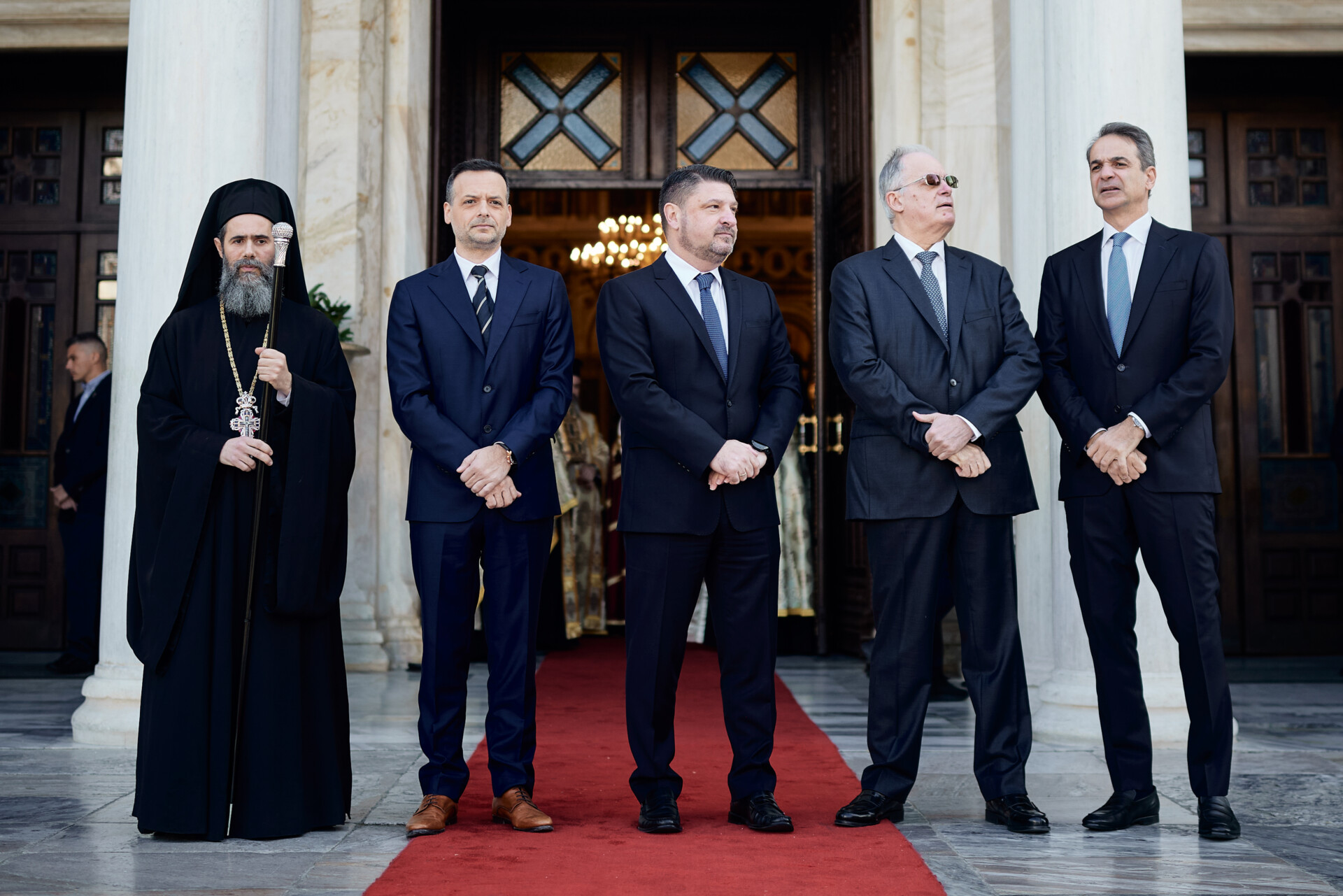 Δοξολογία στον Καθεδρικό Ναό Αθηνών για τον εορτασμό του νέου έτους παρουσία της Προέδρου της Δημοκρατίας Κατερίνας Σακελλαροπούλου, και του Πρωθυπουργού Κυριάκου Μητσοτάκη © ΔΗΜΗΤΡΗΣ ΠΑΠΑΜΗΤΣΟΣ/ΓΡΑΦΕΙΟ ΤΥΠΟΥ ΠΡΩΘΥΠΟΥΡΓΟΥ/EUROKINISSI
