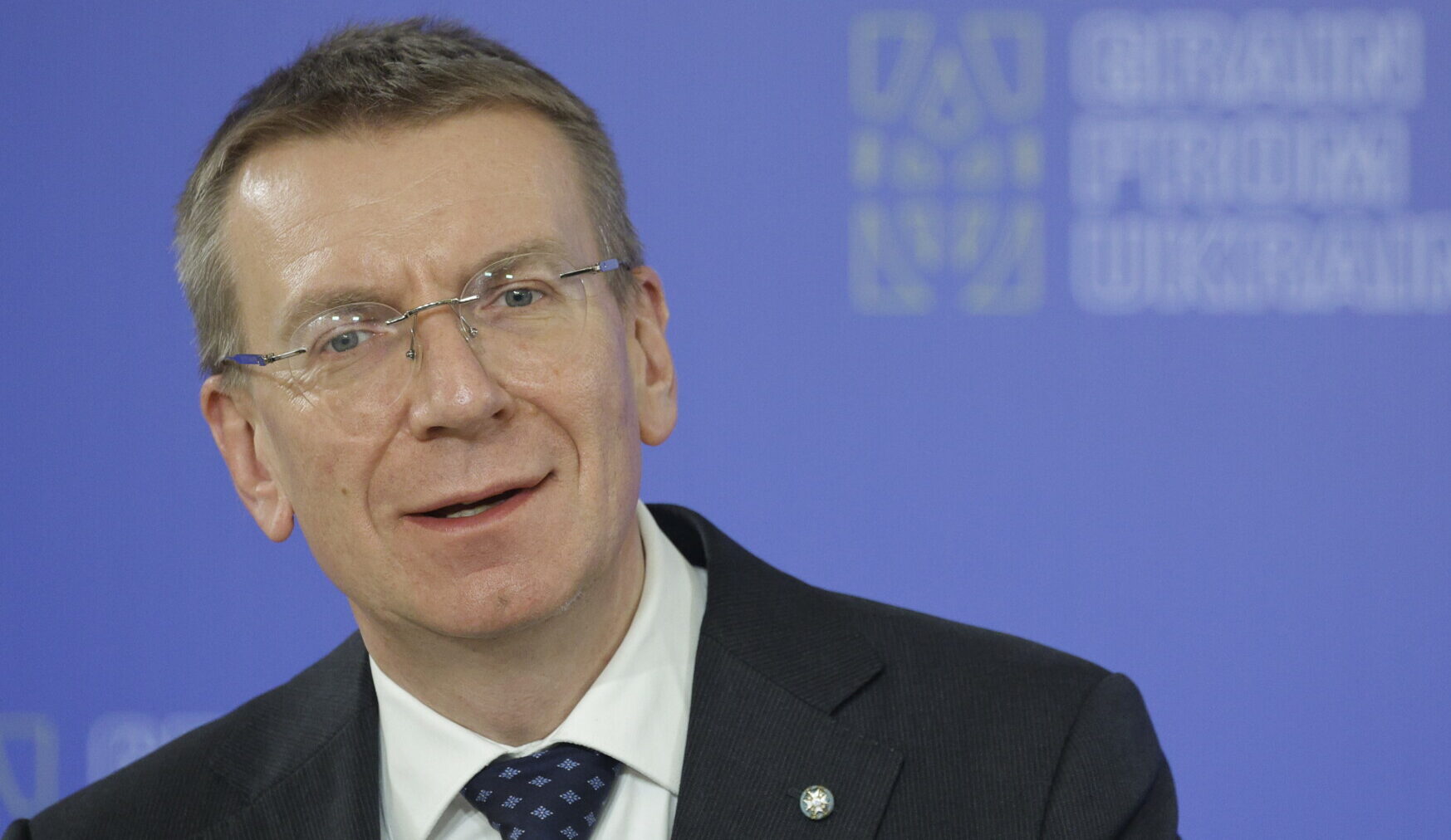 Ο Πρόεδρος της Λετονίας Έντγκαρς Ρίνκεβιτς © EPA/SERGEY DOLZHENKO