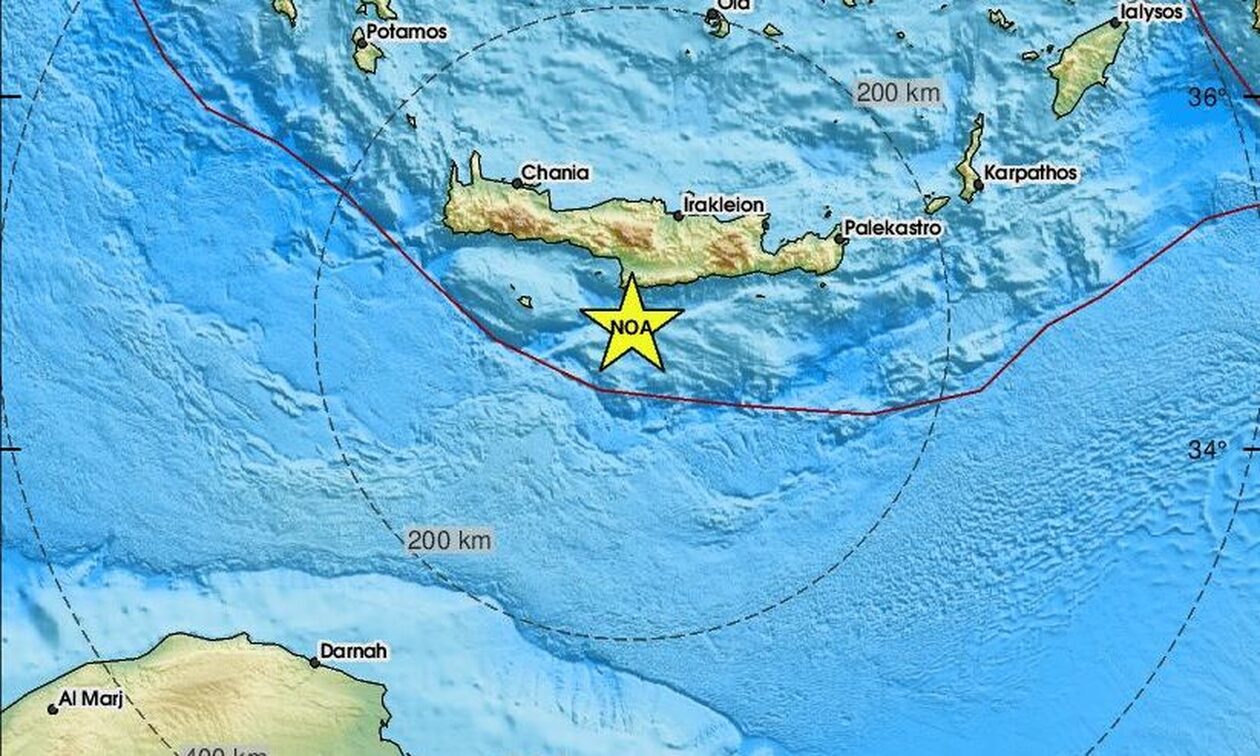 Σεισμός στο Ηράκλειο © emsc-csem