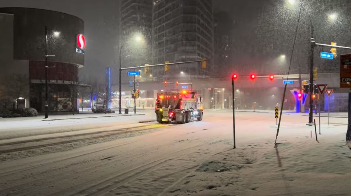 Ισχυρή χιονόπτωση στο Βανκούβερ © Youtube/Printscreen