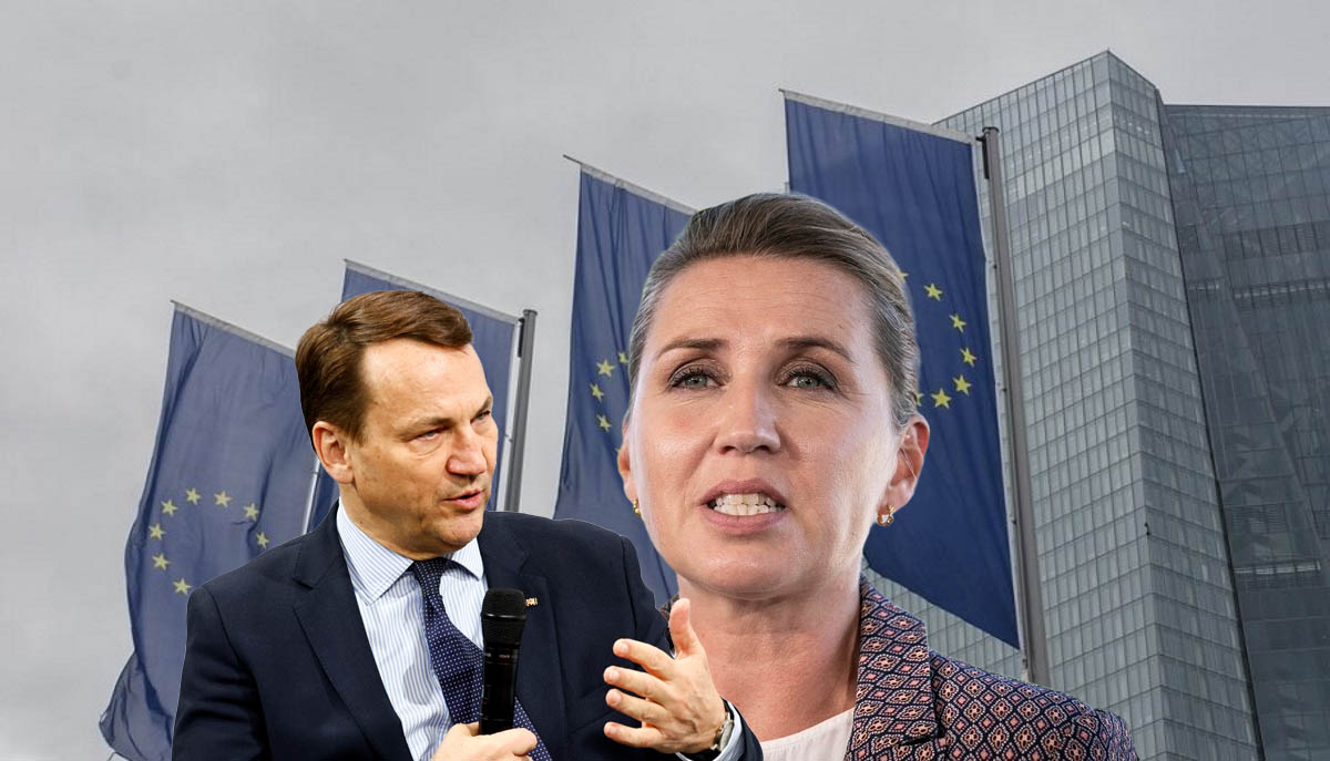 Ο Πολωνός ΥΠΕΞ, Ράντοσλαβ Σικόρσκι και η Δανή πρωθυπουργός, Μέττε Φρεντέρικσεν ©Pixabay - EPA/ANNA SZILAGYI - EPA/MADS CLAUS RASMUSSEN DENMARK OUT – PowerGame.gr