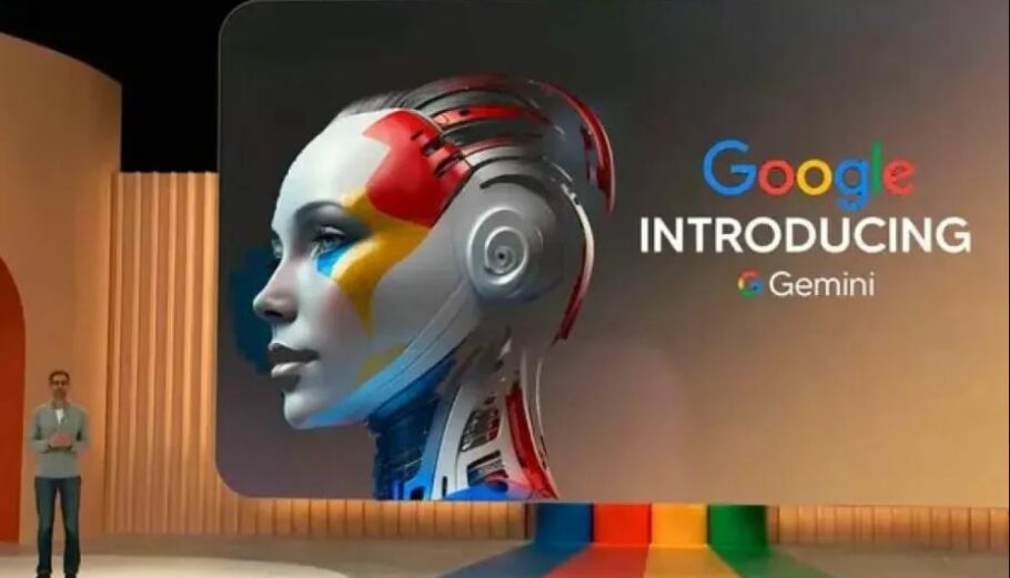 O CEO της Google Sunar Pichai παρουσιάζει το Gemini © googlegeminiai.pro