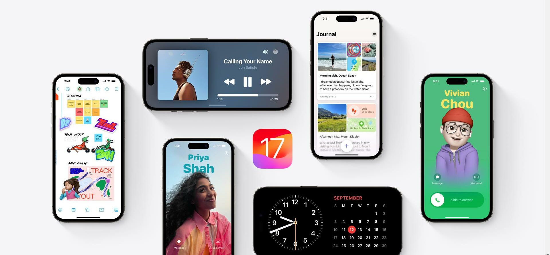 Παρουσίαση του λειτουργικού συστήματος iOS 17 © Apple