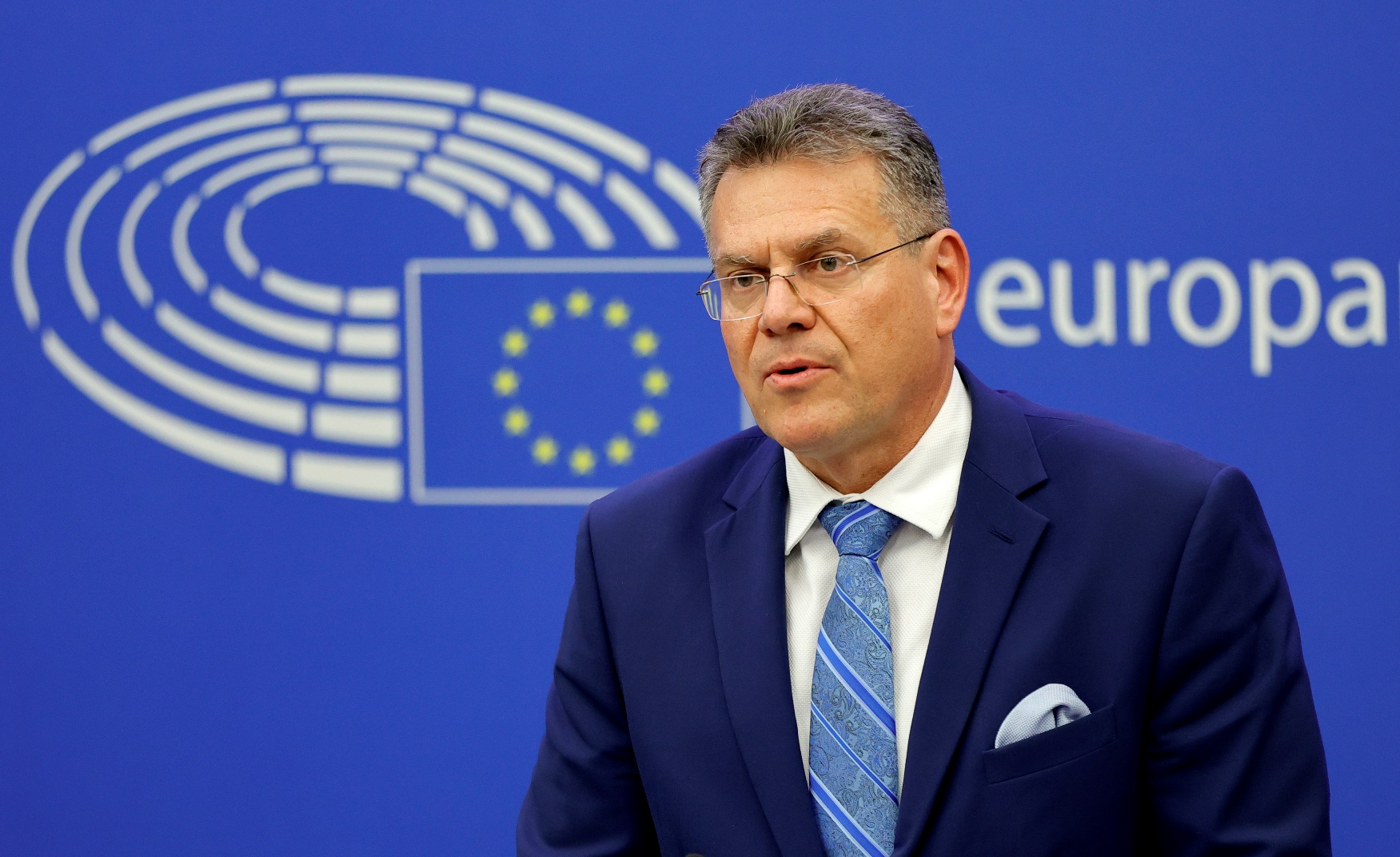 Ο Εκτελεστικός Αντιπρόεδρος για την Ευρωπαϊκή Πράσινη Συμφωνία, Μάρος Σέφτσοβιτς © EPA/RONALD WITTEK