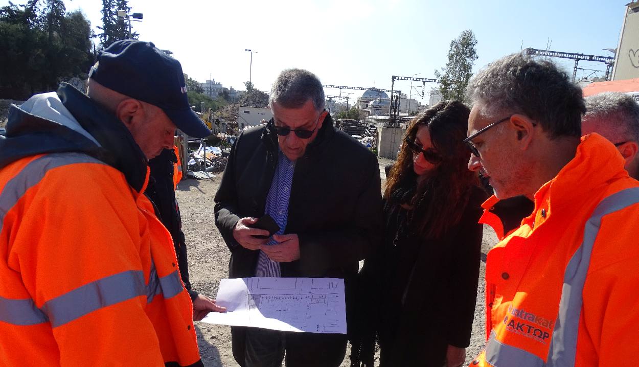 Επίσκεψη του Υφυπουργού Υποδομών Νίκου σε έργα του Σιδηροδρομικού Σταθμού Αθηνών © Υπουργείο