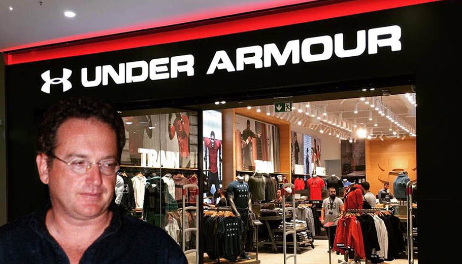 O Σάμι Φάις της Fais Group μπροστά από κατάστημα Under Armour © Eurokinissi / Panorama Press - facebook.com/UnderArmourGreece - PowerGame.gr