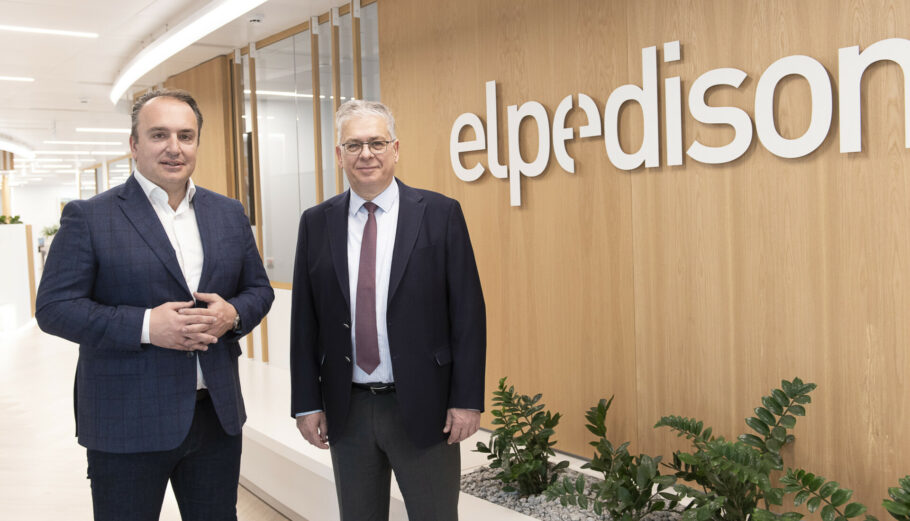 O Διευθύνων Σύμβουλος της ELPEDISON, Νικόλαος Ζαχαριάδης, και ο Δήμαρχος Ιστιαίας-Αιδηψού, Γιάννης Κοντζιάς © ELPEDISON