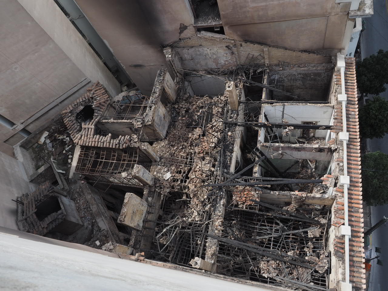 Η κατάσταση του κτηρίου Αλεξάνδρου Σούτσου μετά την πυρκαγιά @ ΔΤ