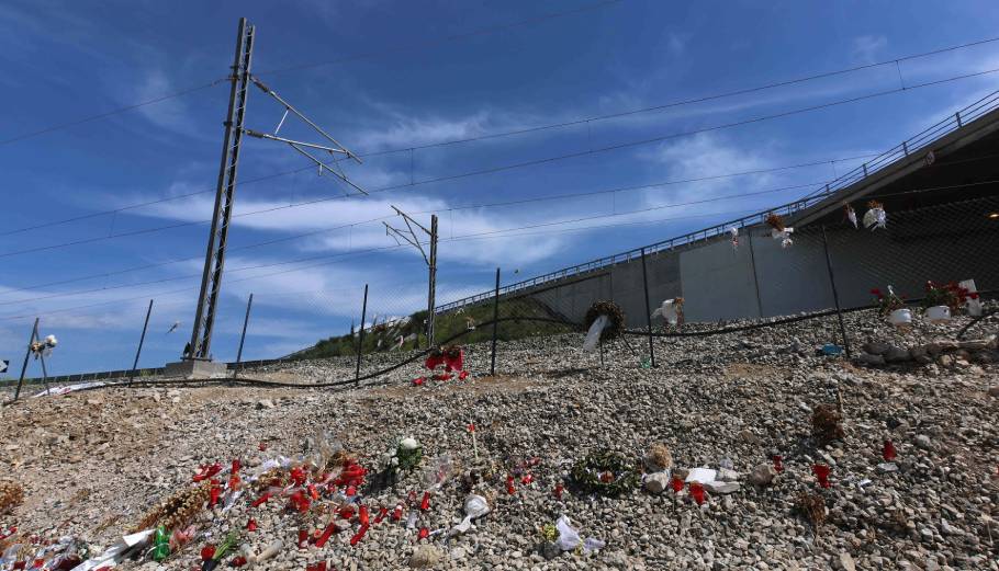 Το σημείο της σιδηροδρομικής τραγωδίας των Τεμπών © ΙΝΤΙΜΕ