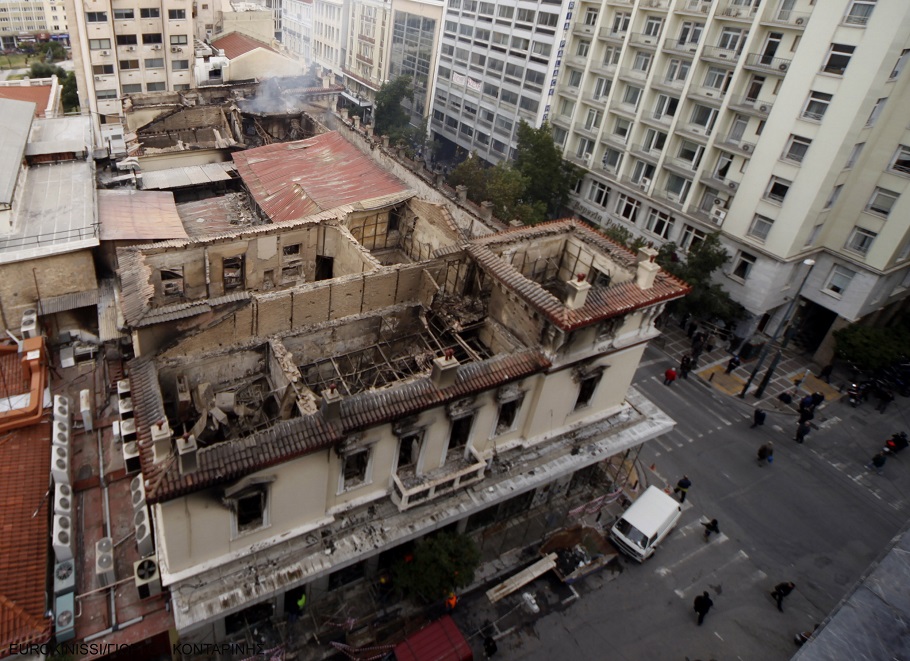 To καταστραμμένο ιστορικό συγκρότημα©Eurokinissi