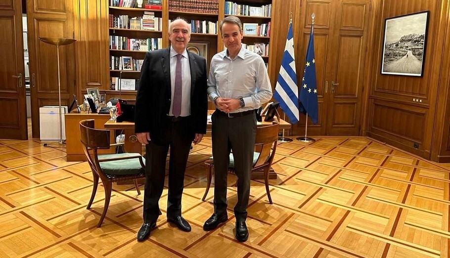 Κυριάκος Μητσοτάκης και Βαγγέλης Μεϊμαράκης ©Γραφείο Τύπου Πρωθυπουργού