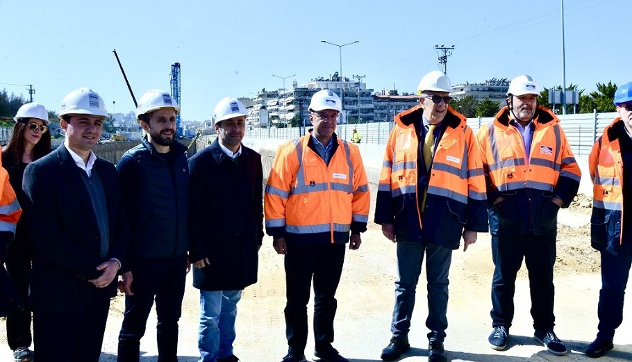 Επίσκεψη Σταϊκούρα στα έργα της γραμμής 4 του Μετρό ©Υπουργείο Υποδομών