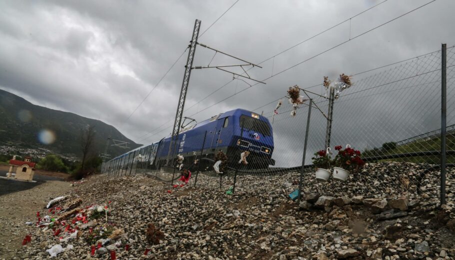 Το σημείο της σιδηροδρομικής τραγωδίας στα Τέμπη © Eurokinissi