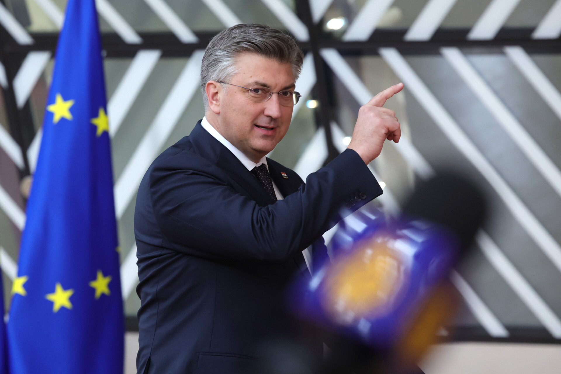Ο πρωθυπουργός της Κροατίας, Αντρέι Πλένκοβιτς © EPA/OLIVIER MATTHYS