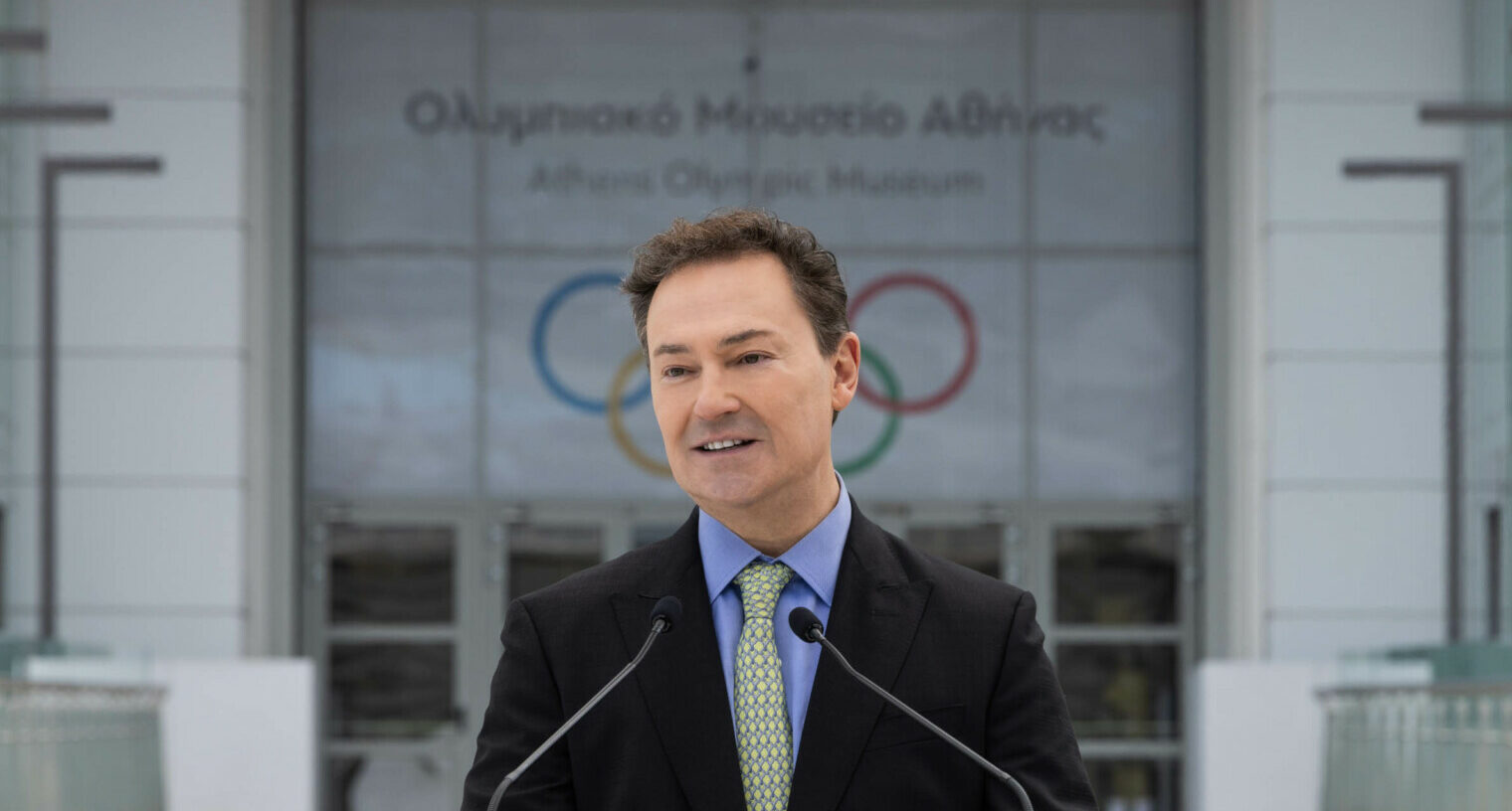 Ο CEO της Lamda Development, Οδυσσέας Αθανασίου στο Ολυμπιακό Μουσείο © ΔΤ