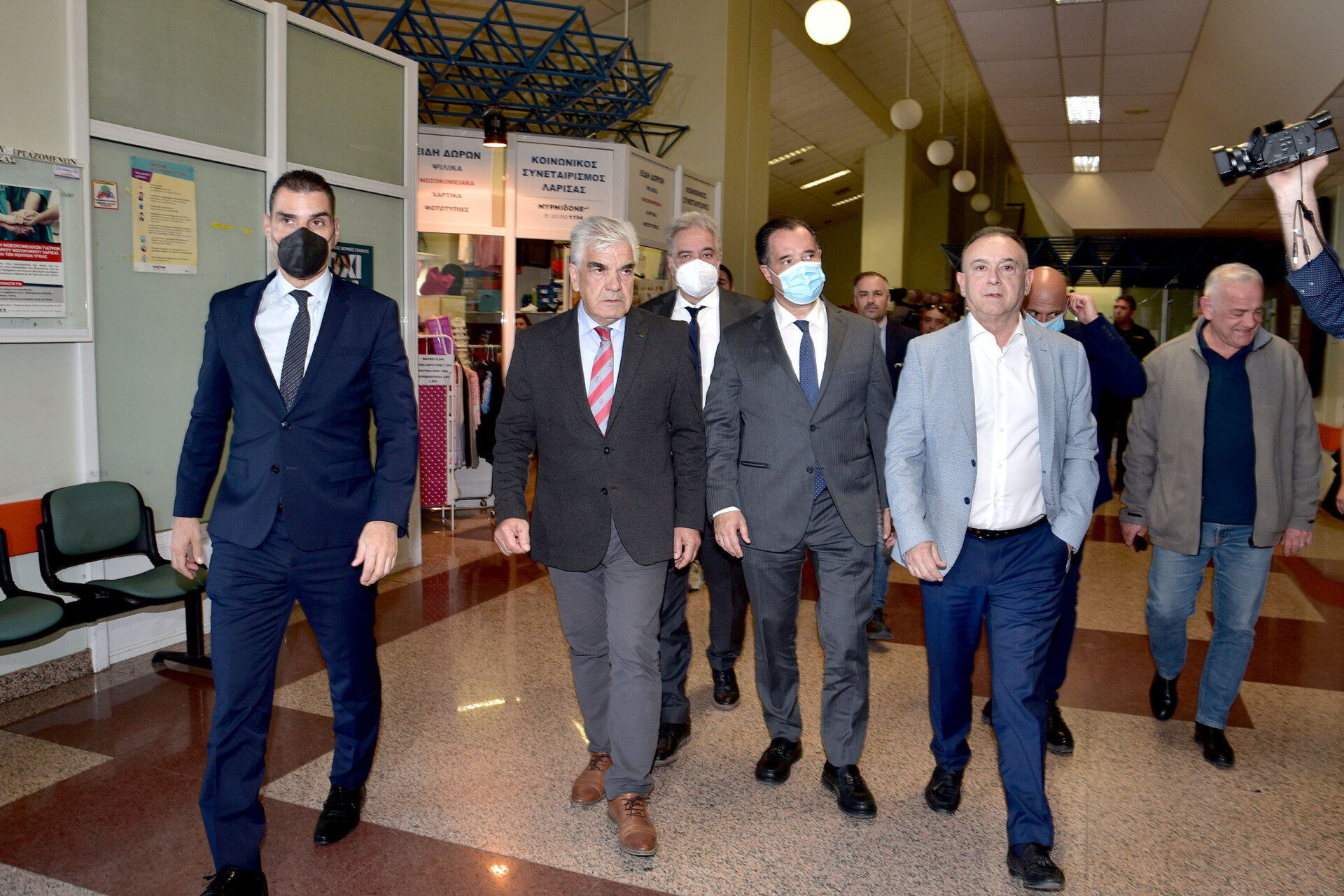 Από την επίσκεψη του Αδώνιδος Γεωργιάδη και του Μάριου Θεμιστοκλέους στο Πανεπιστημιακός Γενικό Νοσοκομείο Λάρισας © Υπουργείο Υγείας
