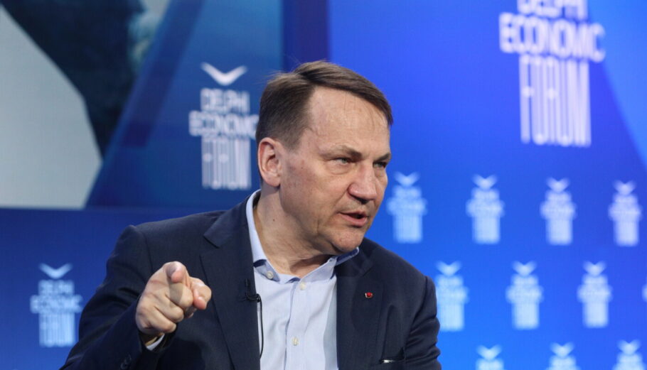 Ο υπουργός Εξωτερικών της Πολωνίας, Ράντοσλόφ Σικόρσκι © ΓΙΑΝΝΗΣ ΠΑΝΑΓΟΠΟΥΛΟΣ/EUROKINISSI