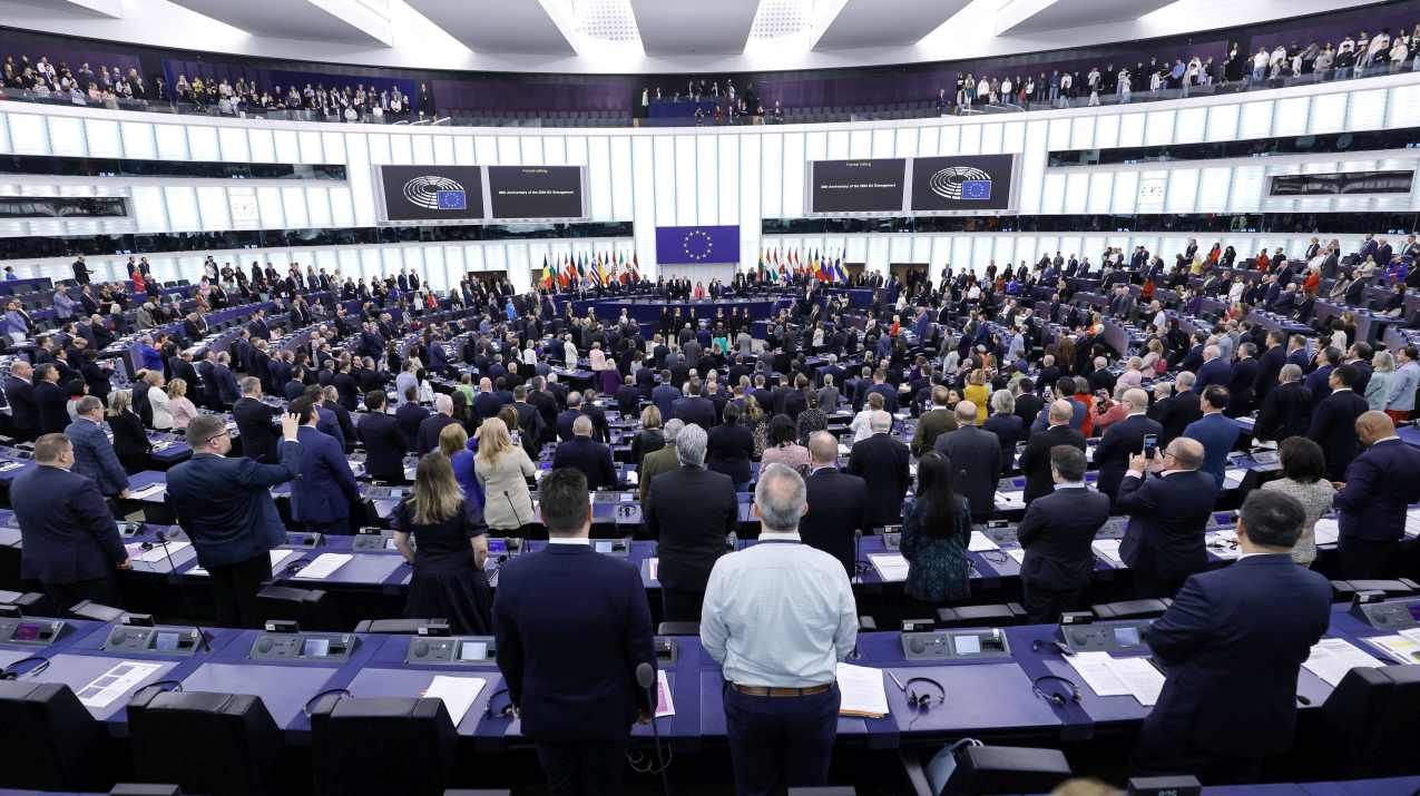 Τα μέλη του Ευρωπαϊκού Κοινοβουλίου στο Στρασβούργο© EPA/RONALD WITTEK
